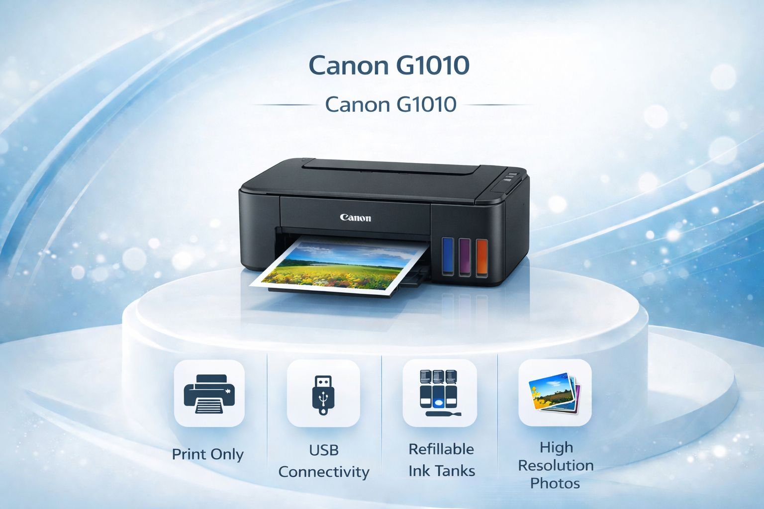 Canon PIXMA G1010 ( Print only) - Refillable Ink Tank